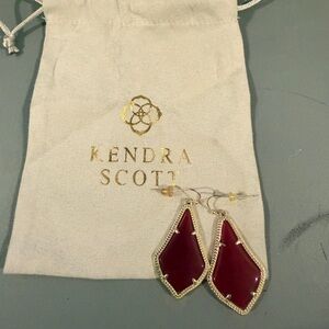 Kendra Scott Alexandra Burgundy Drop Earrings